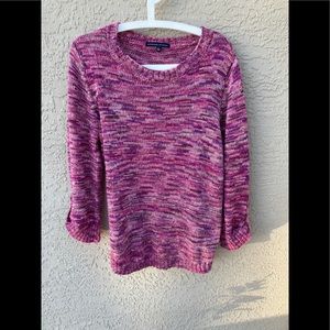 ❤️ADRIENNE VITTADINI SIZE XL SWEATER TOP PINK TWEEDS EUC